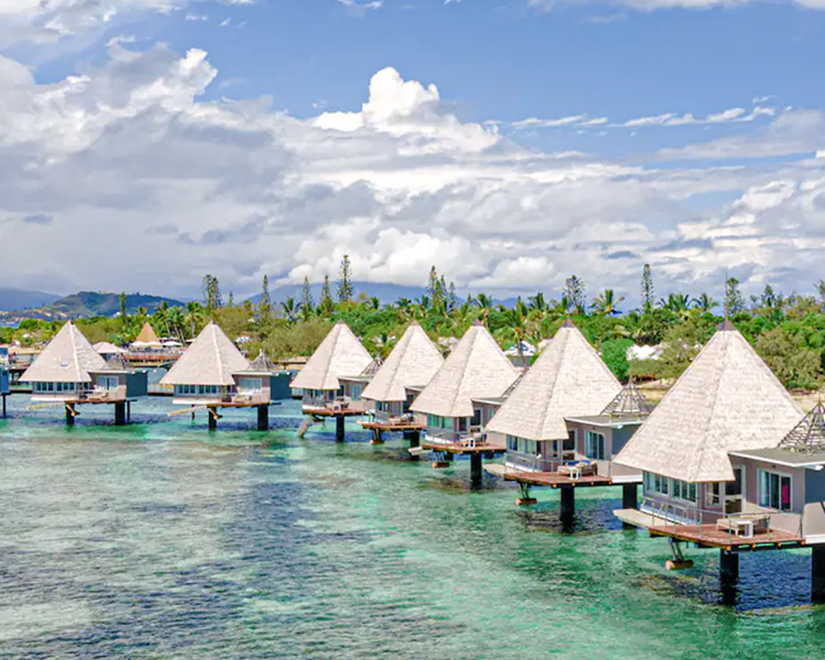 Overwater bungalows at DoubleTree by Hilton New Caledonia - image courtesy of DoubleTree by Hilton New Caledonia.